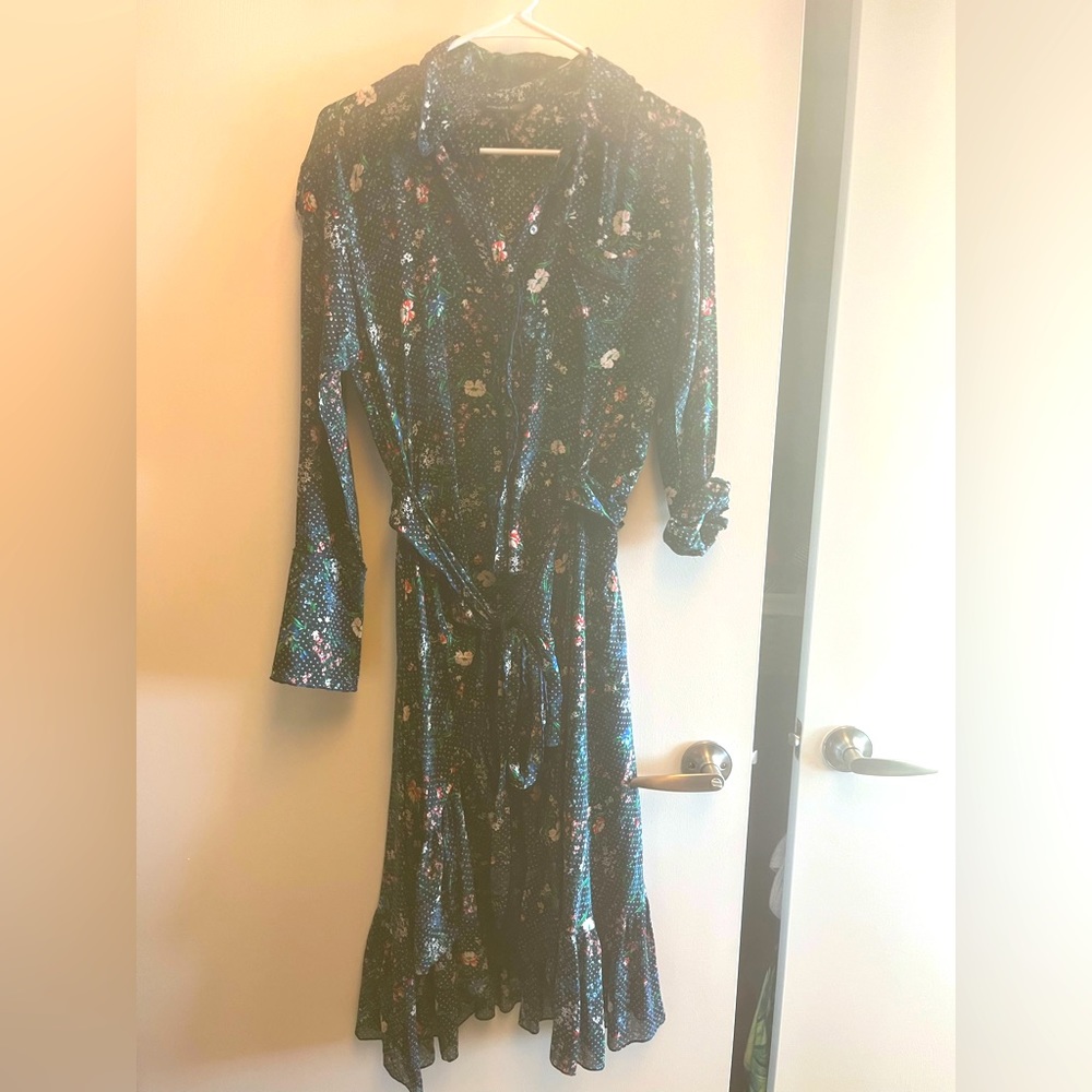 Marissa Webb long sleeve light wrap dress. Size small.